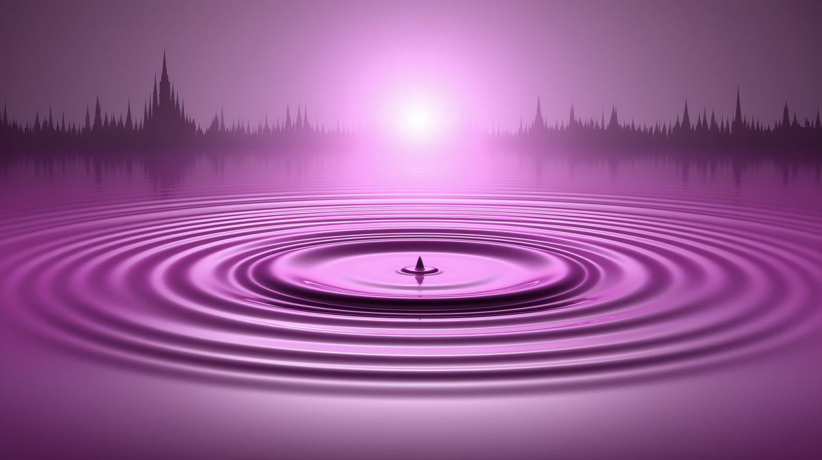 Amethyst Ripples Wall Mural in your room — zoomed