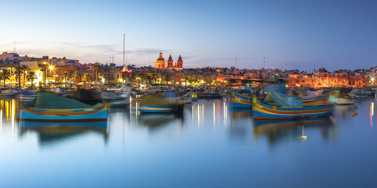 Marsaxlokk Harbour Wall Mural in your room