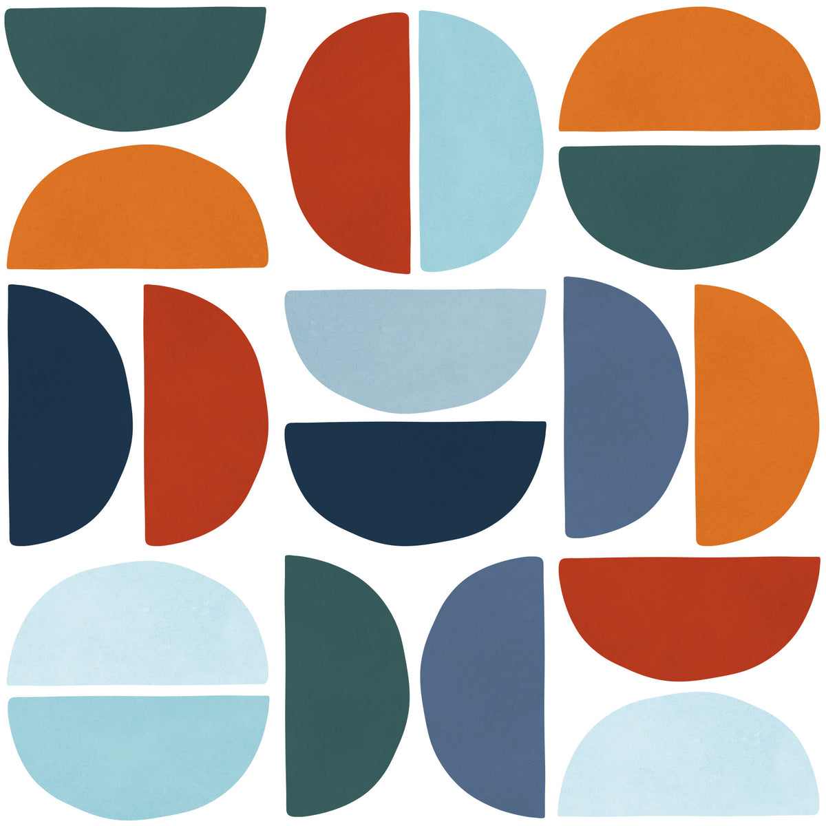 Mid-Century Modern Circles Wallpaper⁠ in your room