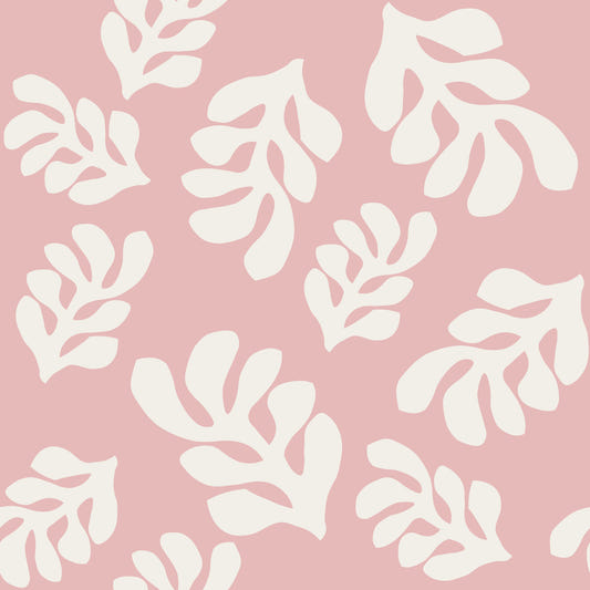 Soft Pink Leaves Wallpaper⁠