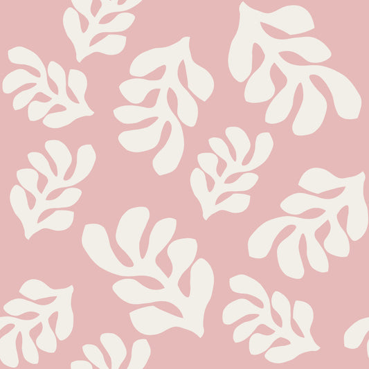 Soft Pink Leaves Wallpaper⁠