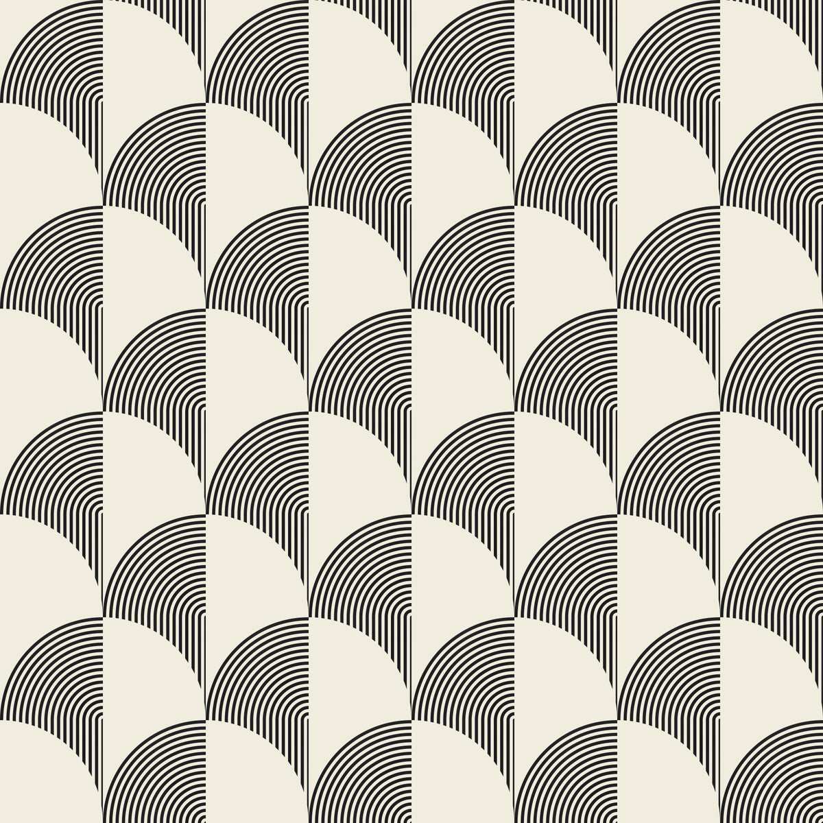 Modern Deco Arcs Wallpaper⁠ in your room — zoomed