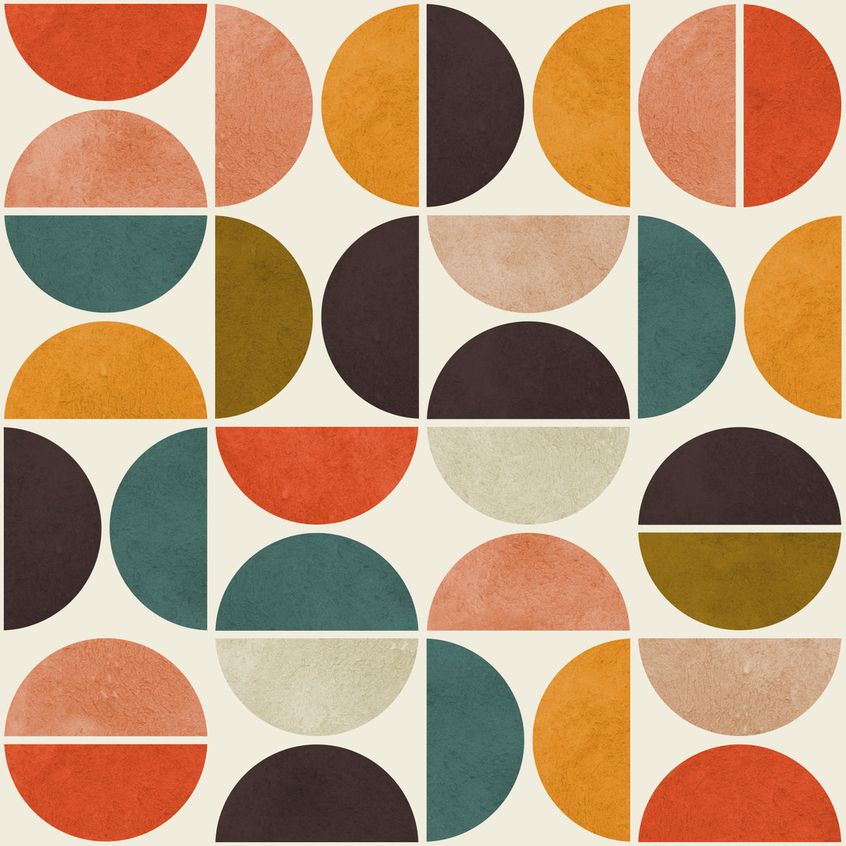 Retro Circles 2 Wallpaper⁠ in your room — zoomed