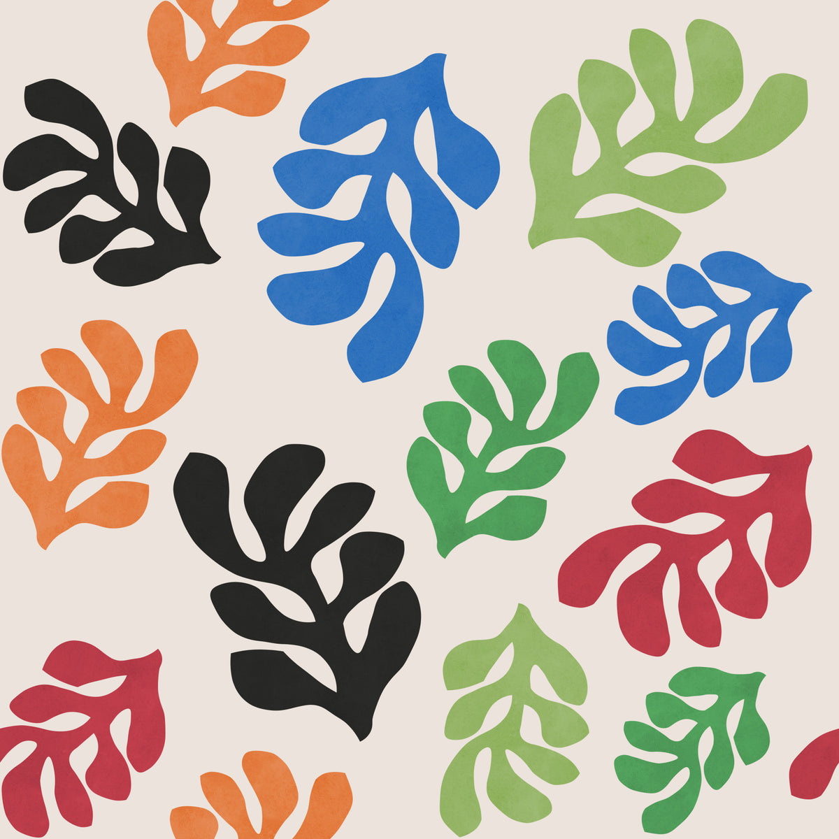 Leaf Collage Wallpaper⁠ in your room — zoomed