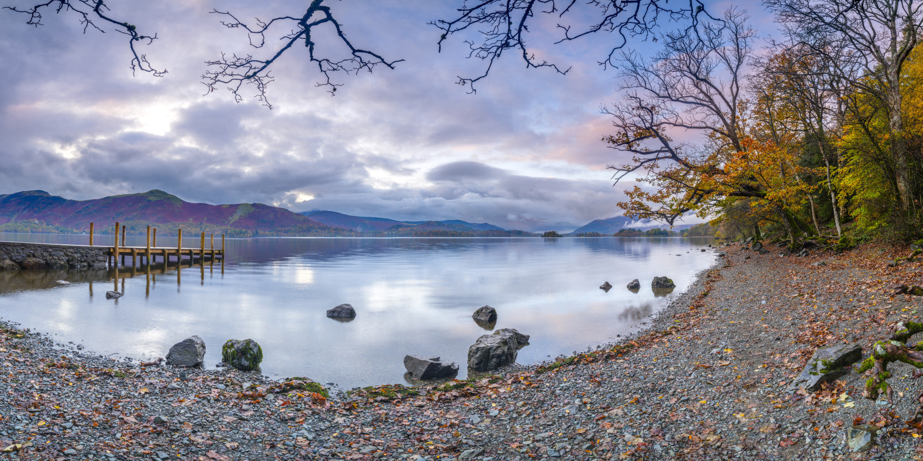 Lakeside Calm Wall Mural in your room — zoomed