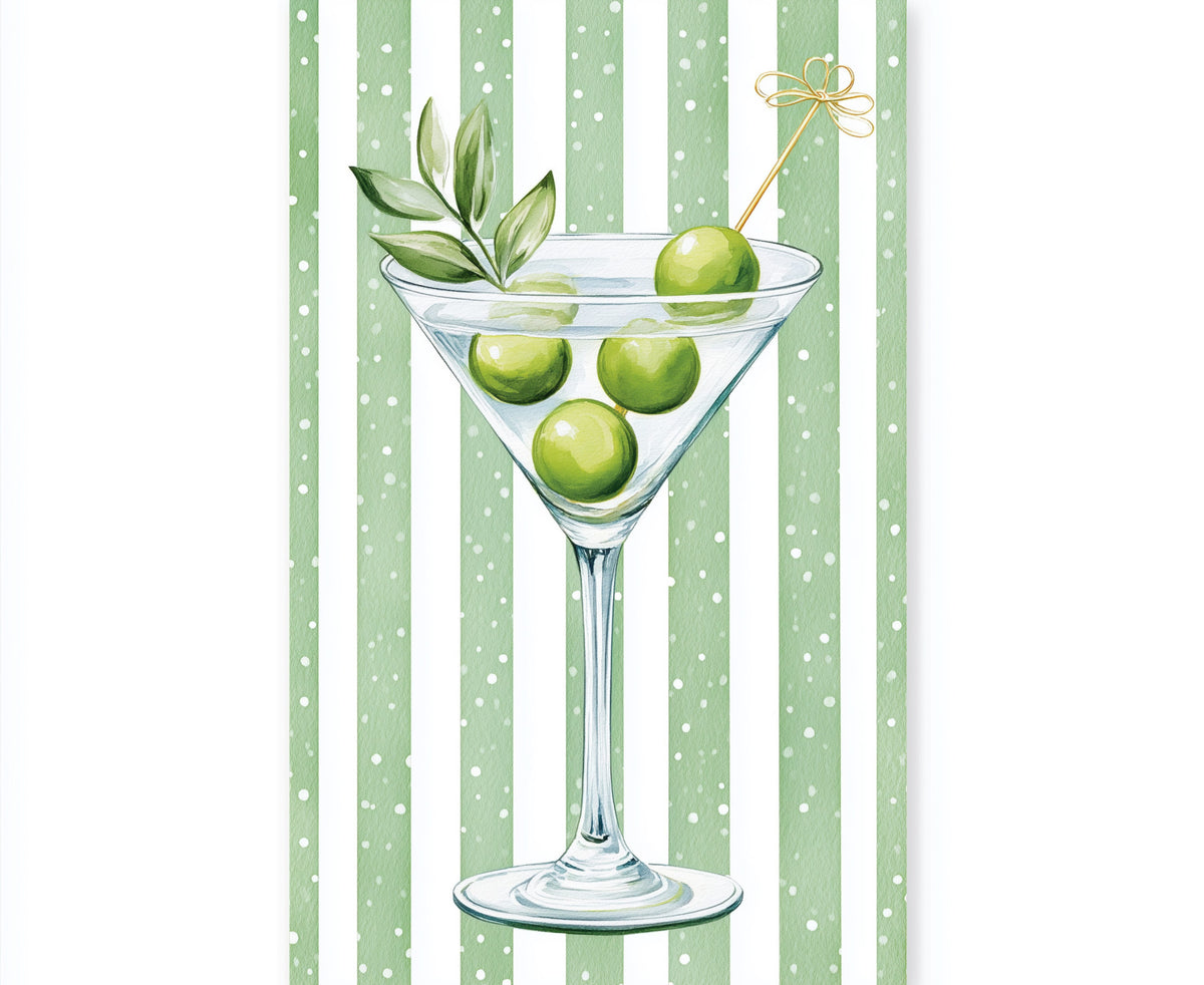 Olive Martini Stripes Wallpaper⁠