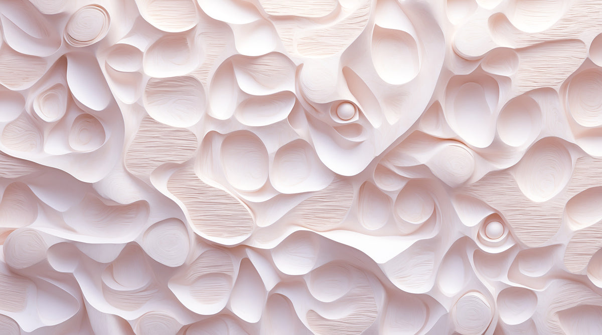 Pink Sculpted Surface Wall Mural in your room — zoomed