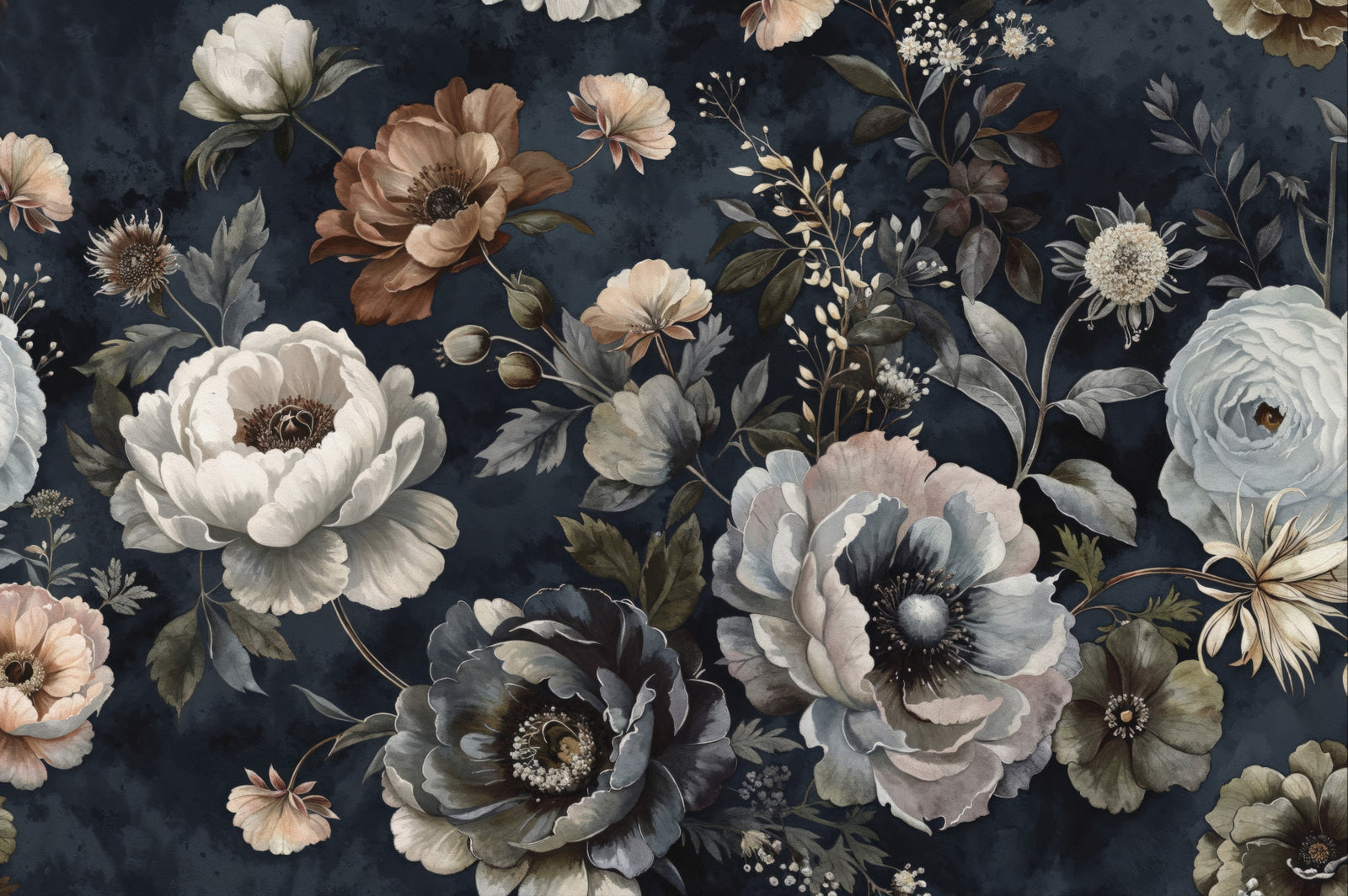 Classical Victorian Baroque Flora Symphony Wall Mural