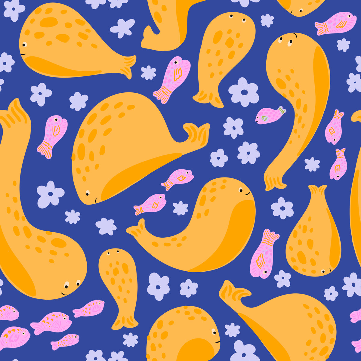 Whimsical Ocean Friends Wallpaper⁠