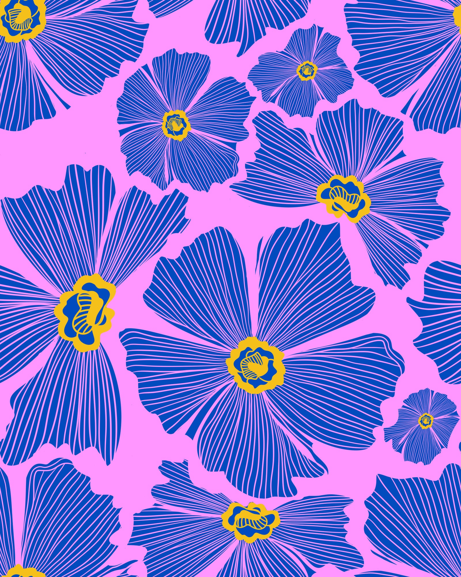Bold Bloom Burst Wallpaper⁠ in your room