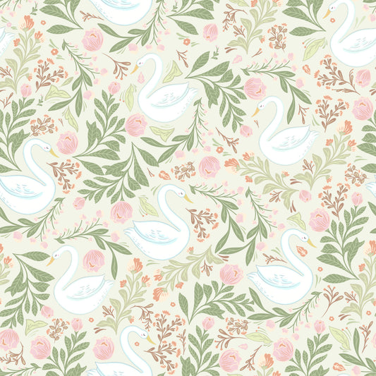 Swan Lake Serenity Wallpaper⁠