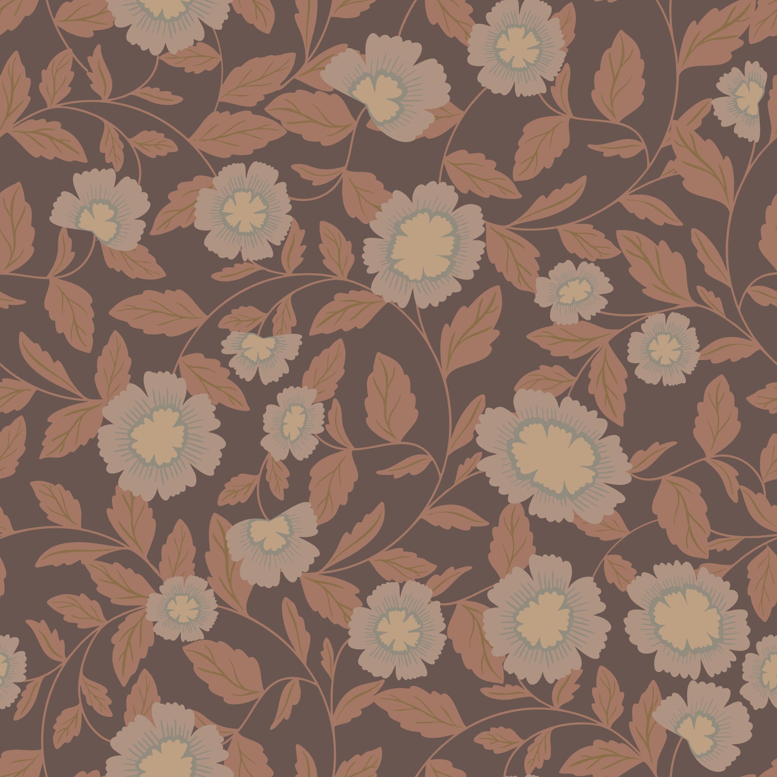 Earthy traditional Bloom Wallpaper⁠