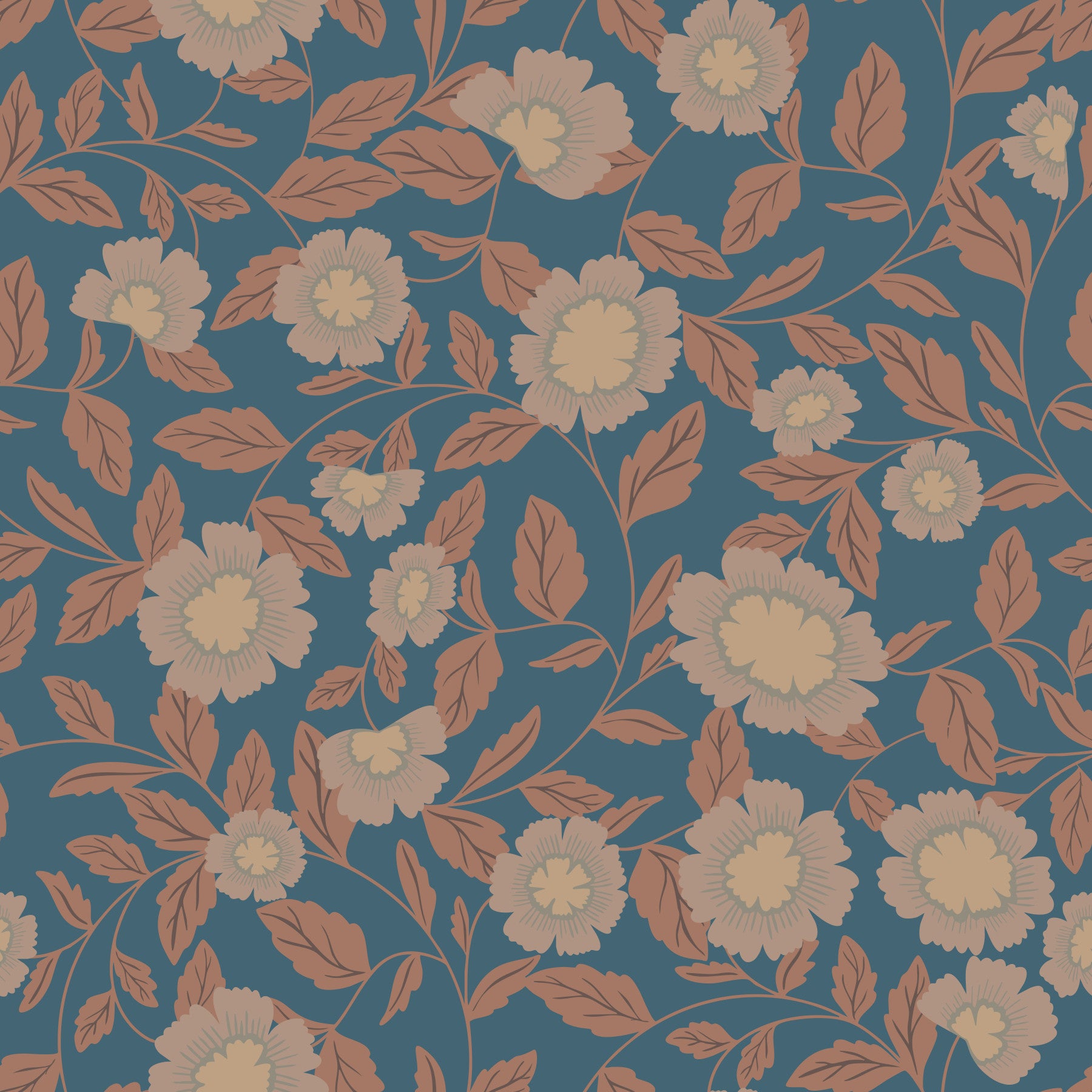 Rustic Flora Wallpaper⁠ in your room — zoomed