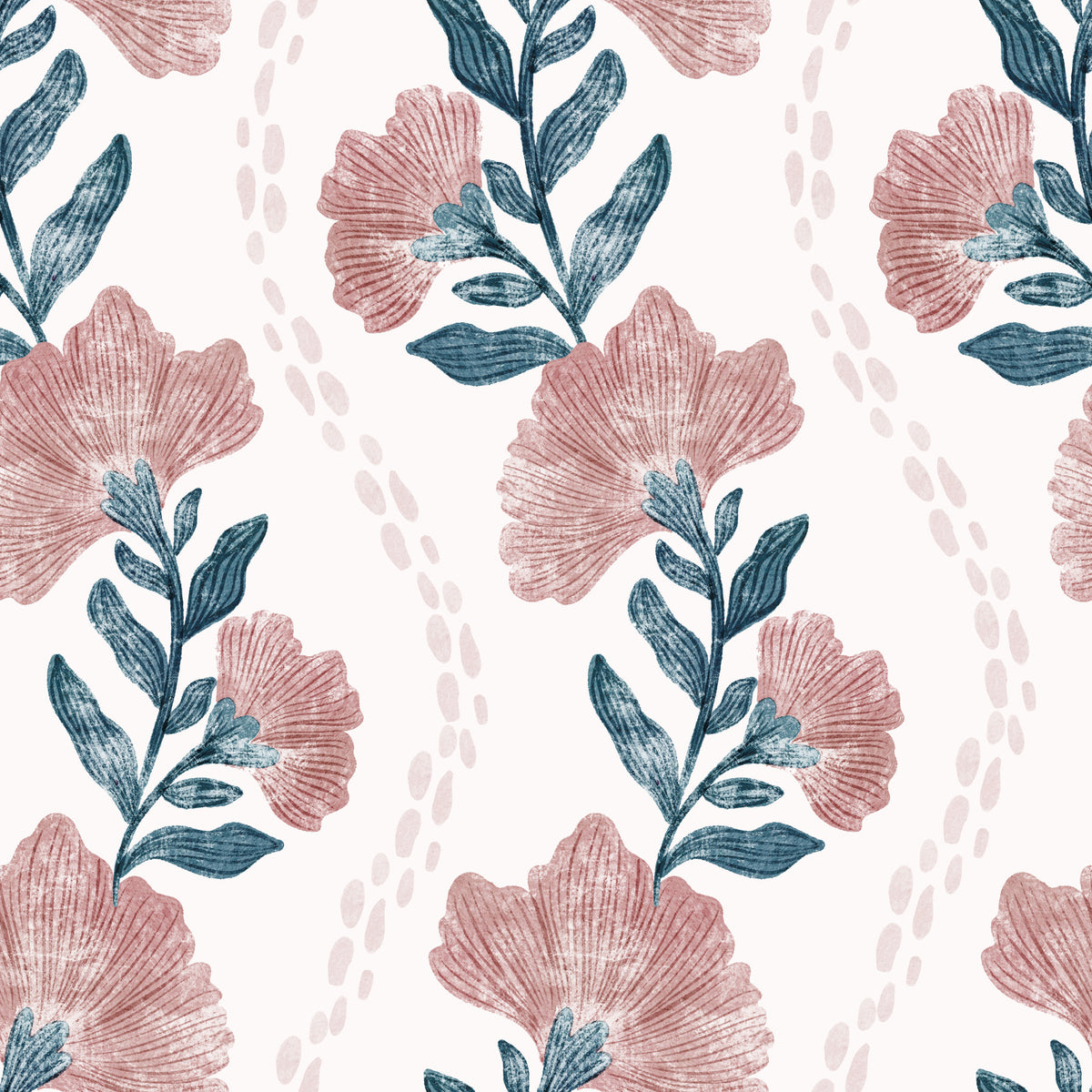 Blush Bloom Wallpaper in your room