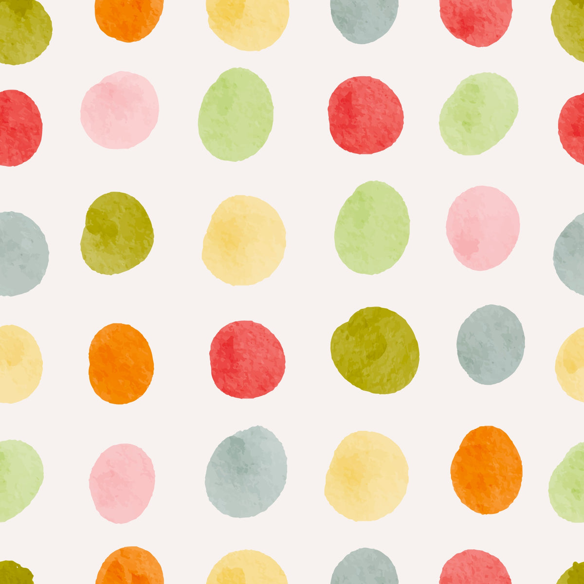 Watercolor Rainbow Polka Wallpaper⁠ in your room