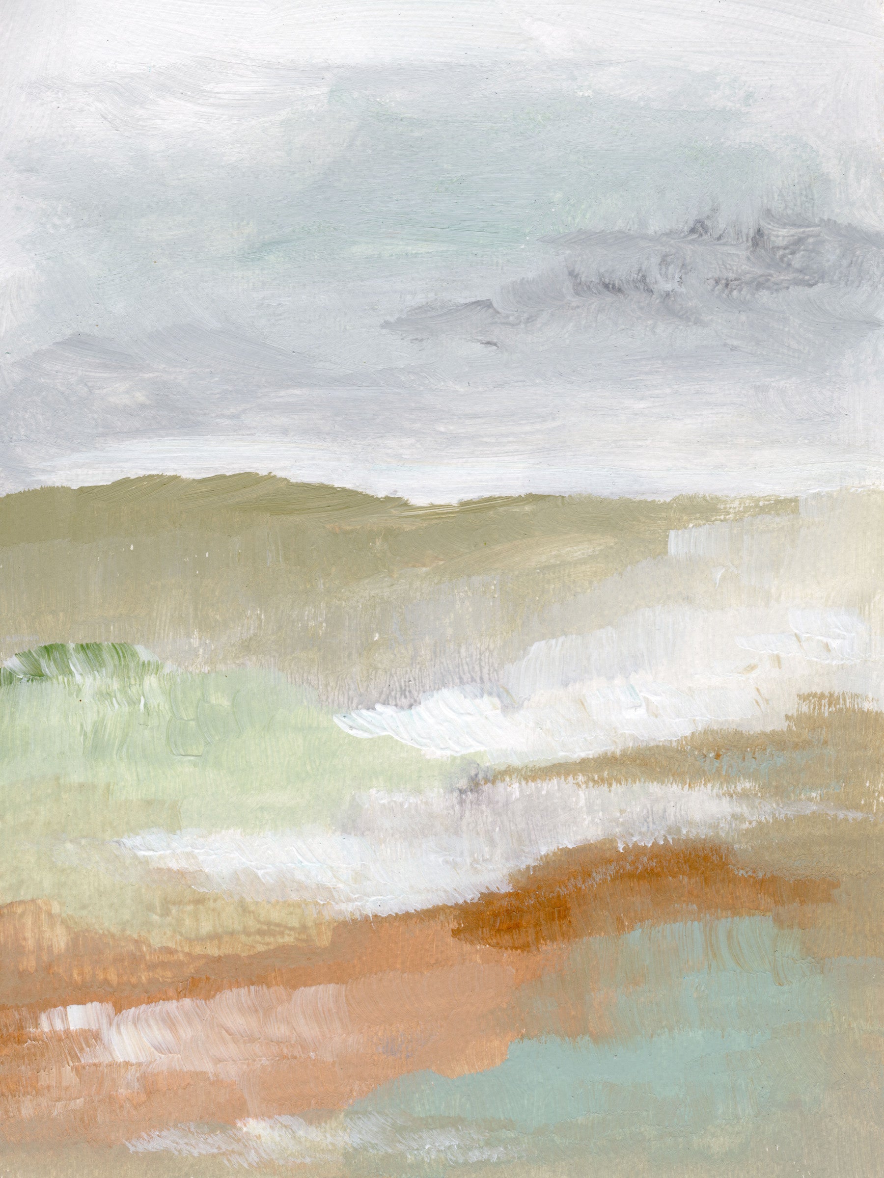 Painted Horizons Wall Mural in your room — zoomed
