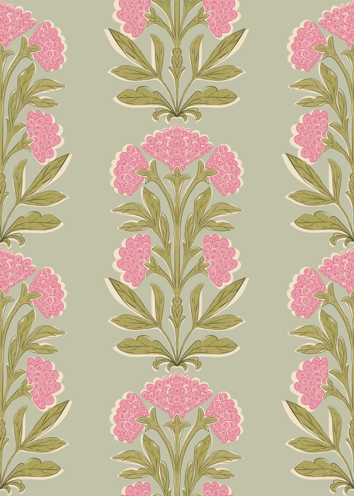 Pink Blossom Trail Wallpaper⁠ in your room — zoomed