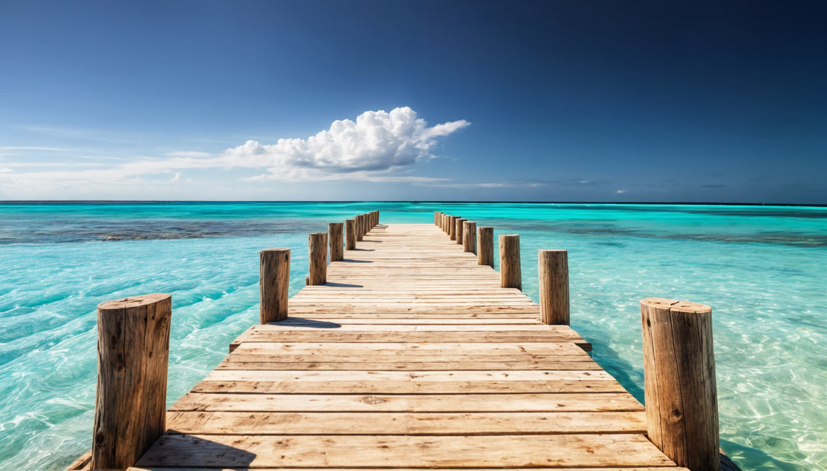 Pier to Paradise Wall Mural in your room — zoomed