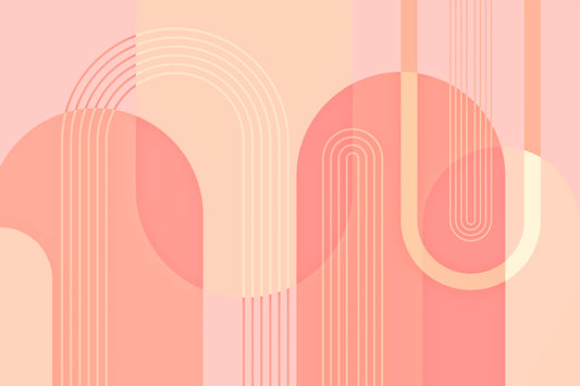 Coral Geometry Wall Mural