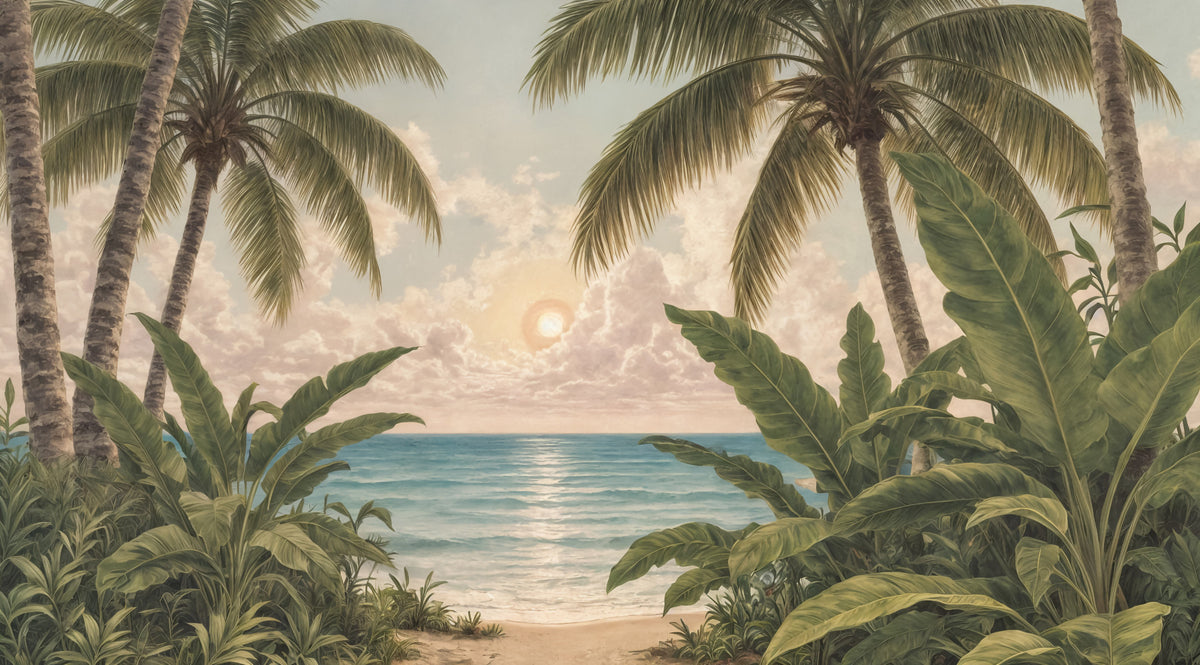 Coastal Calm Wall Mural in your room — zoomed