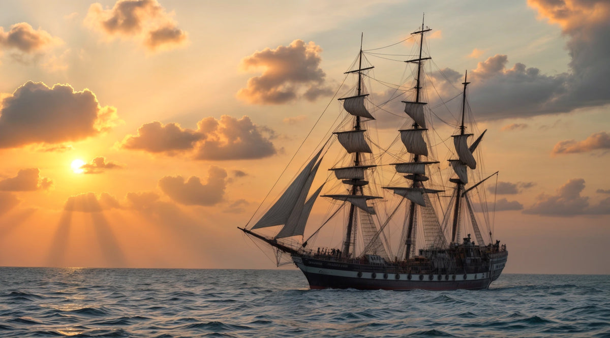 Sailing at Dusk Wall Mural in your room