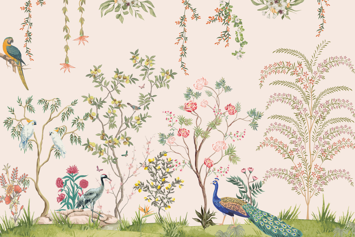 Chinoiserie Eden Wall Mural in your room
