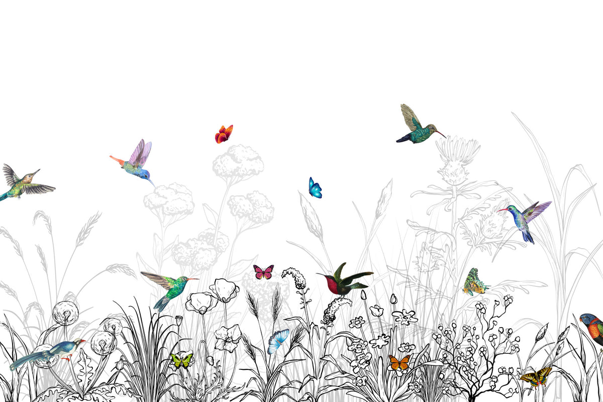 Hummingbird Haven Wall Mural in your room