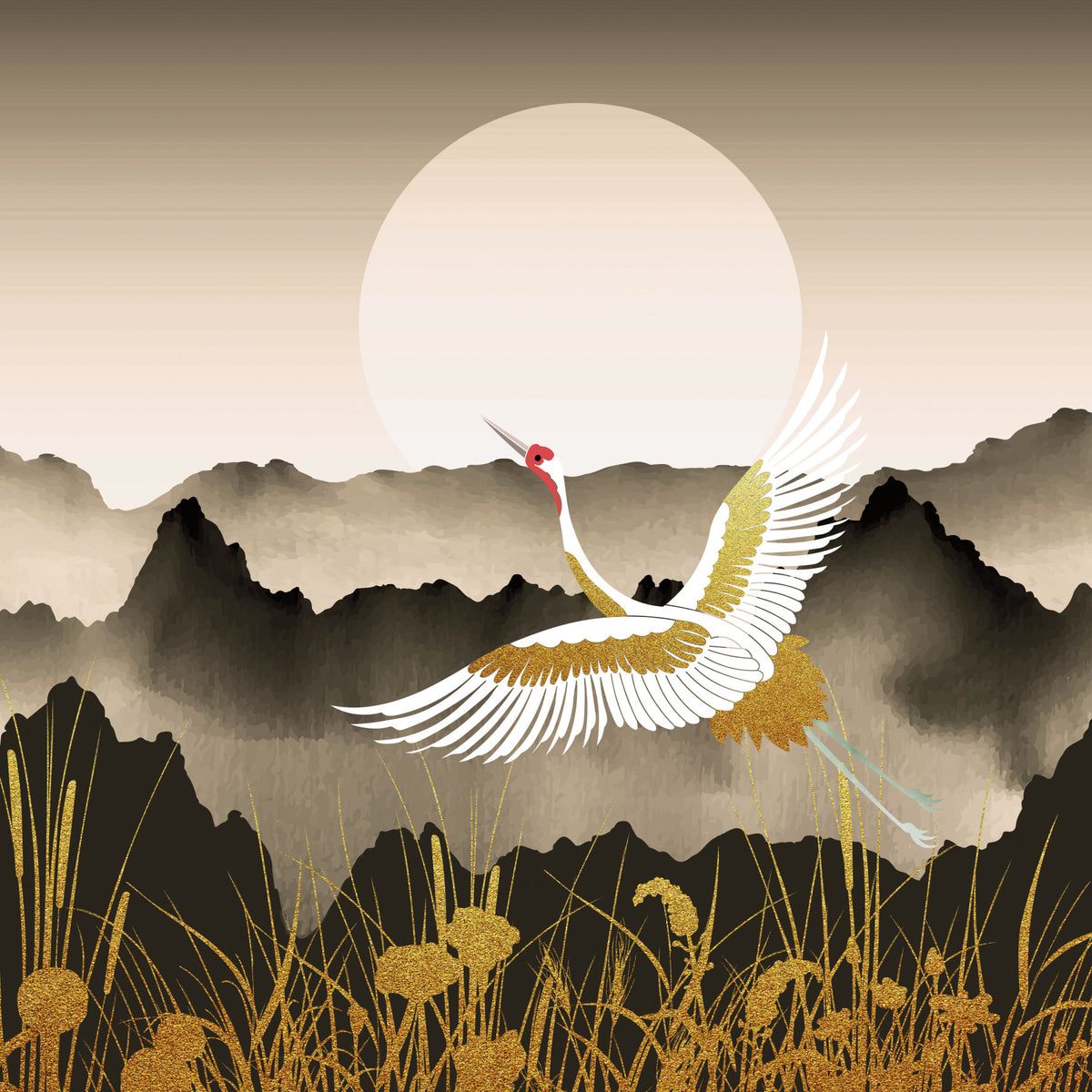 Oriental Dawn Serenity Wall Mural in your room
