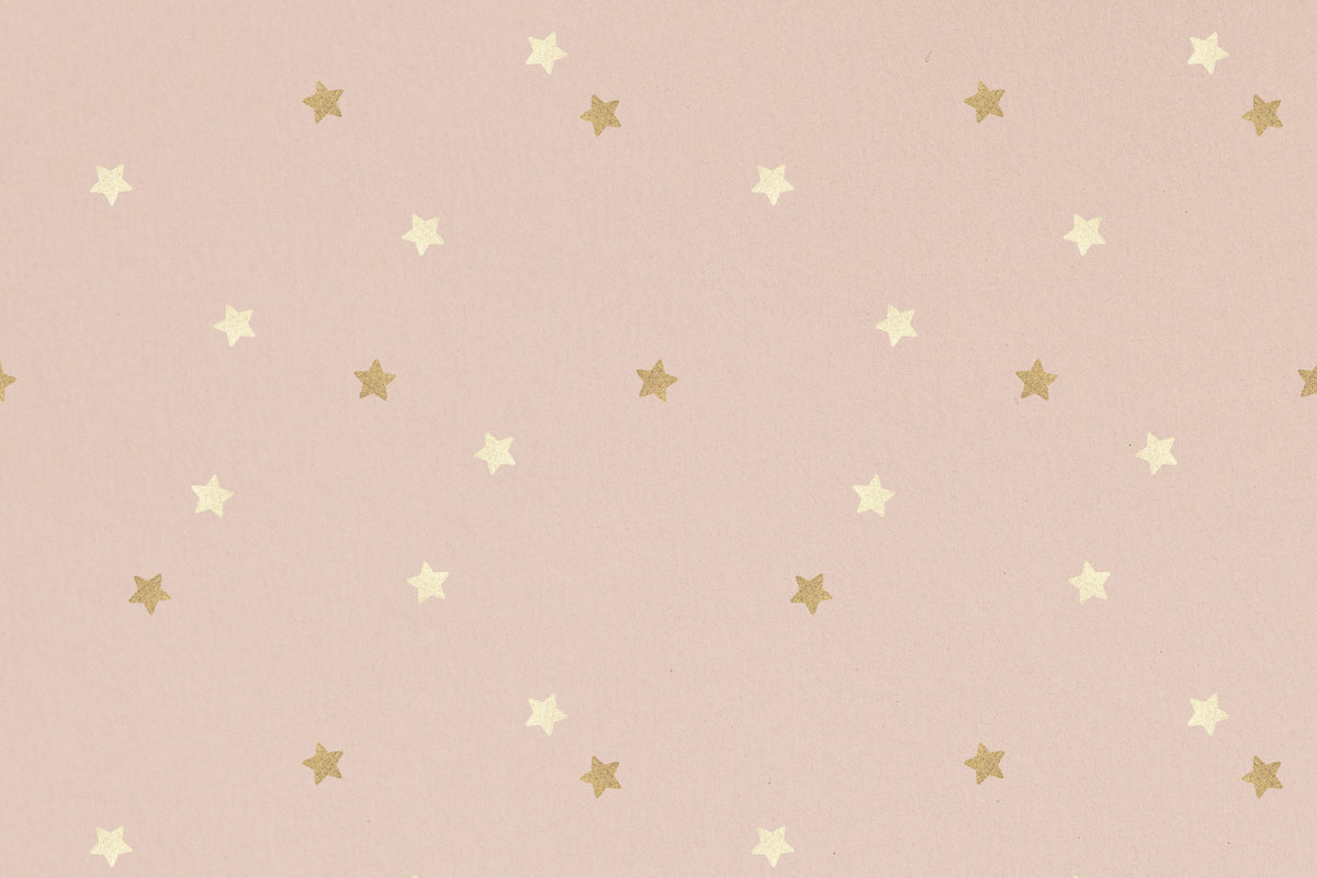 Golden Stars on Blush Wall Mural in your room
