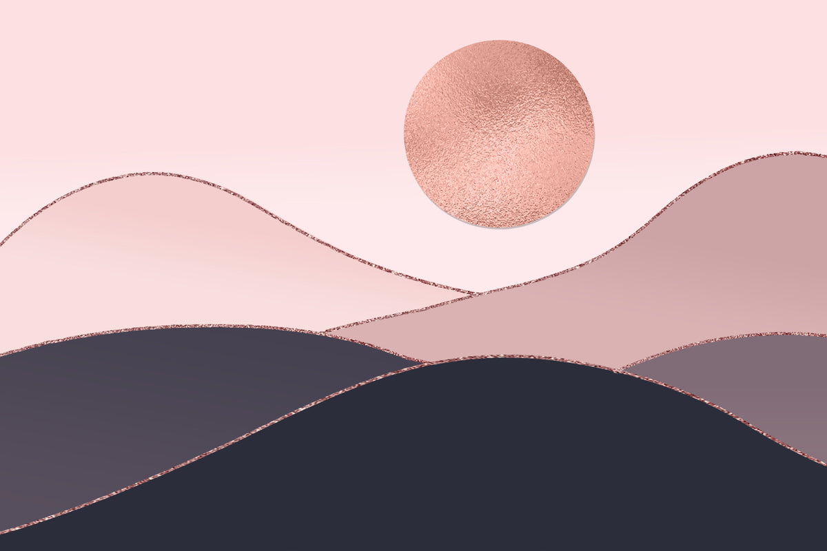 Rose Gold Horizon Wall Mural in your room