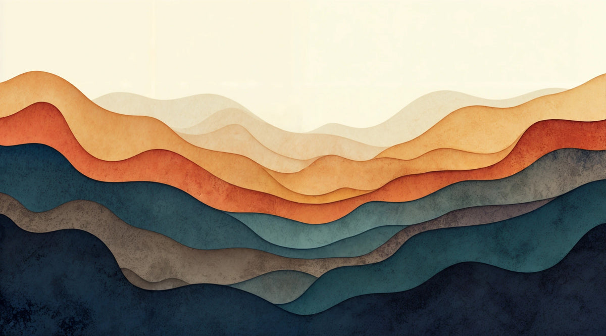 Terracotta Layers Wall Mural in your room