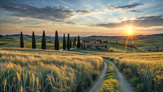 Italian Farm Sunset Wall Mural