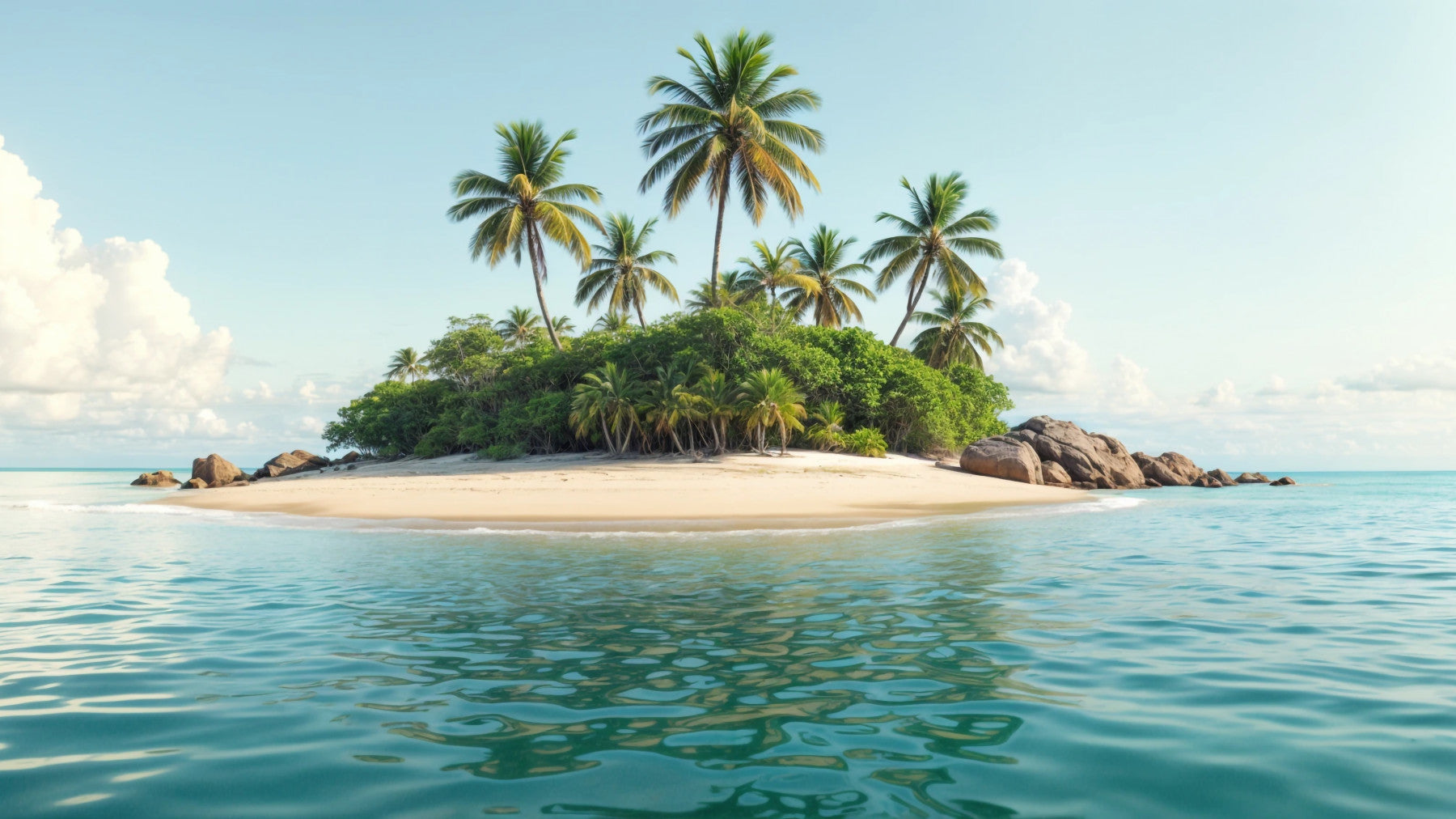 Island Dreamscape Wall Mural in your room — zoomed