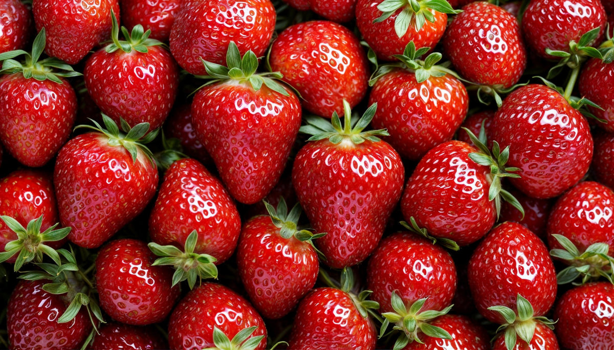 Strawberry Sensation Wall Mural in your room — zoomed