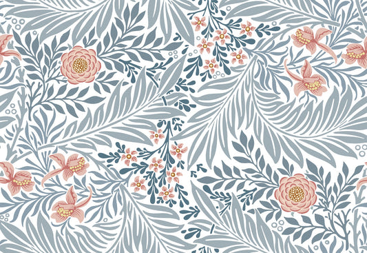 William Morris Larkspur- Blue Wallpaper⁠