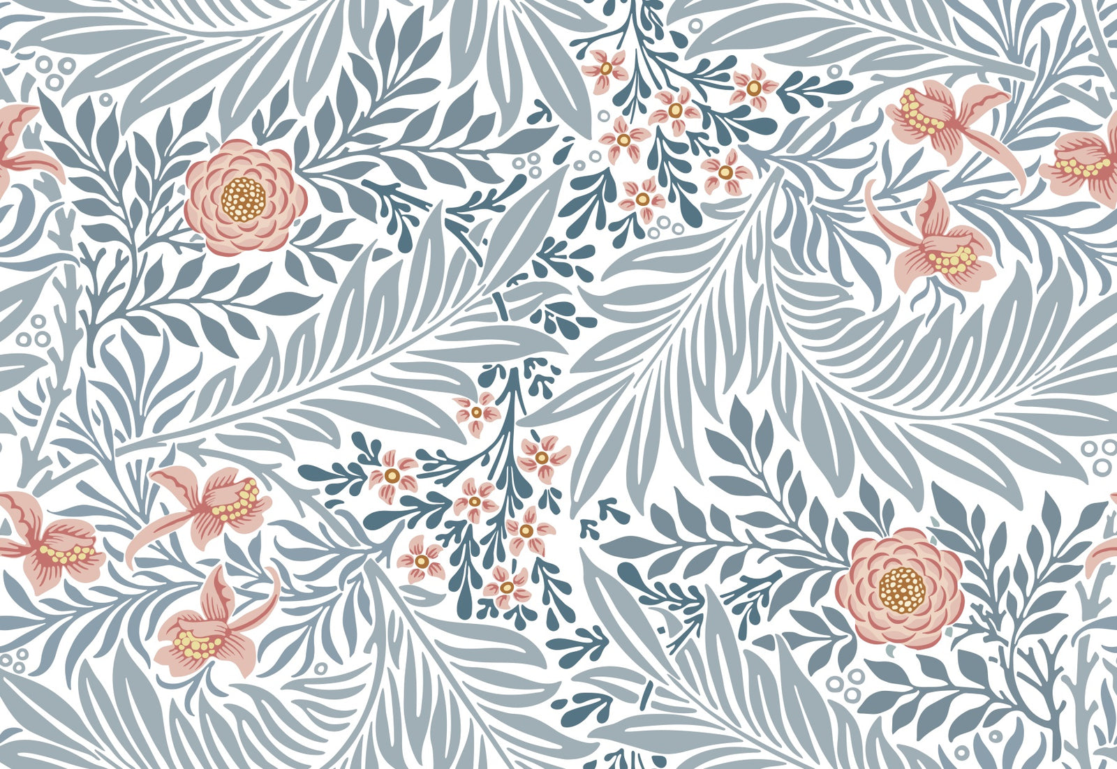 William Morris Larkspur- Blue Wallpaper⁠