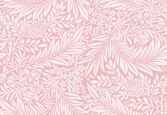 William Morris Larkspur Pink White Wallpaper⁠