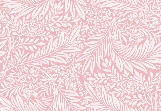 William Morris Larkspur Pink White Wallpaper⁠