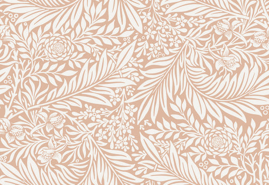 William Morris Larkspur Beige White Wallpaper⁠