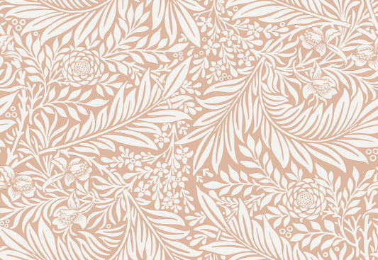 William Morris Larkspur Sand White Wallpaper⁠
