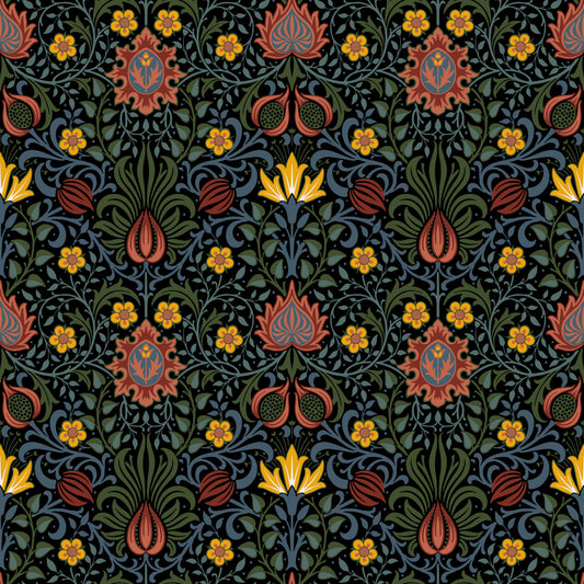 William Morris Persian  Dark Wallpaper⁠