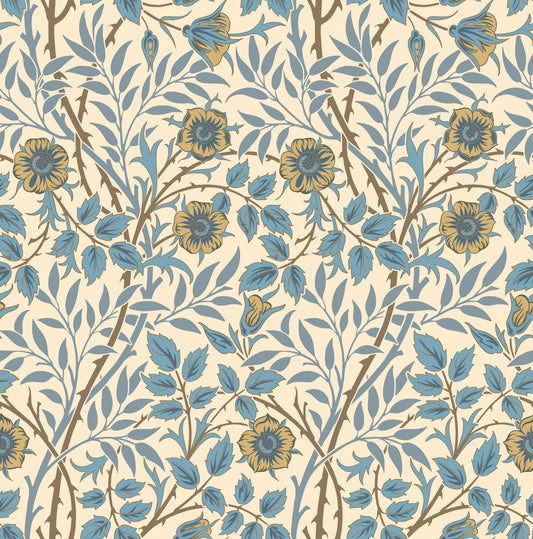 William Morris Sweet Briar Beige  Wallpaper⁠