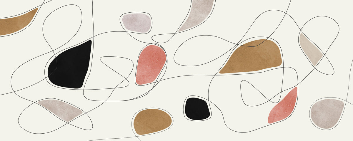 Modern Abstract Flow Wall Mural in your room — zoomed