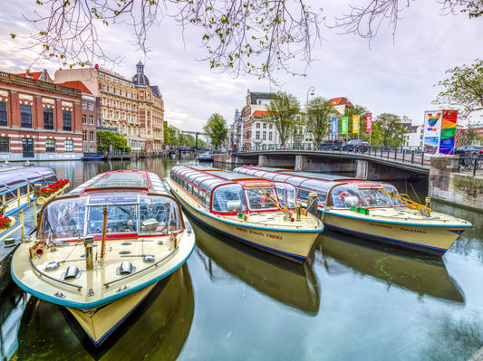Waterway Charm of Amsterdam Wall Mural