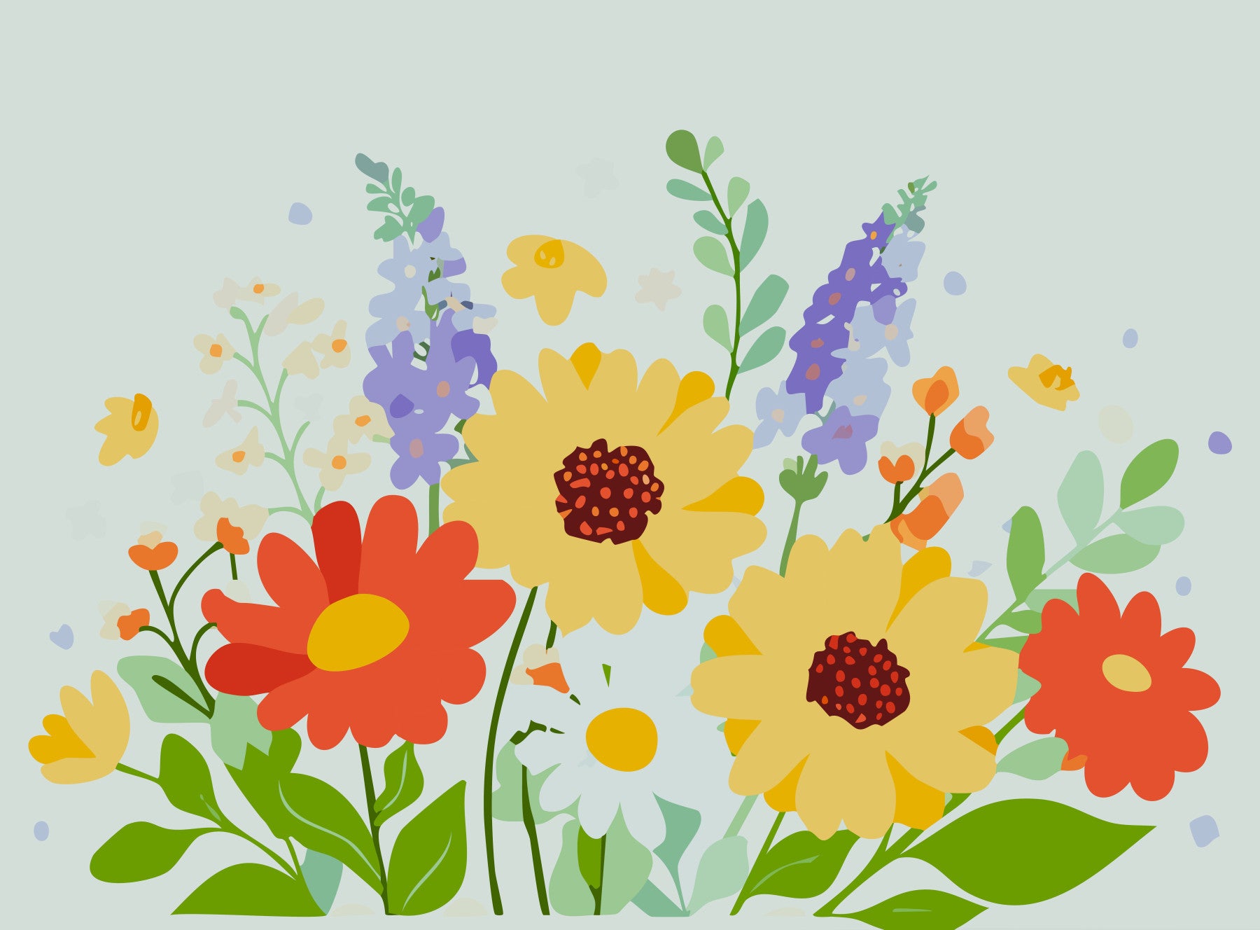 Wild Garden Wall Mural