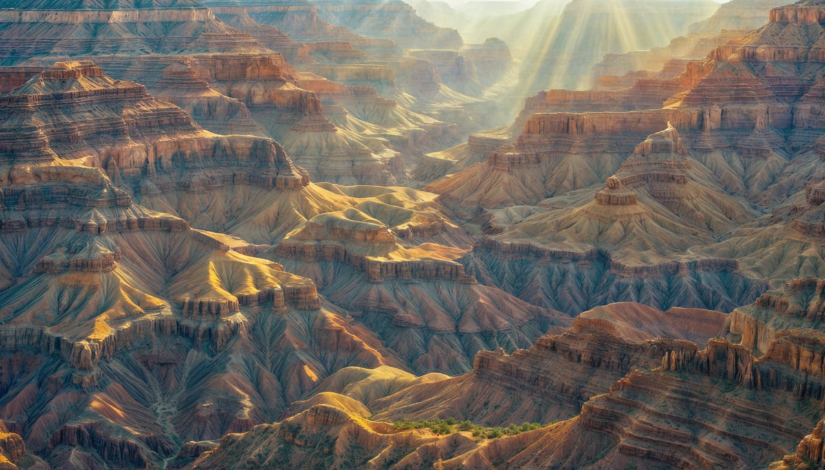 Layers of Light Canyon View Wall Mural in your room