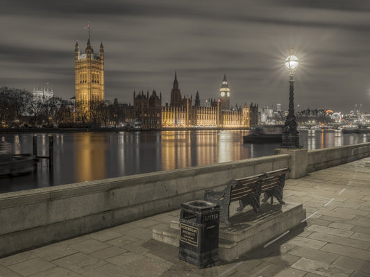 Westminster at Night Wall Mural