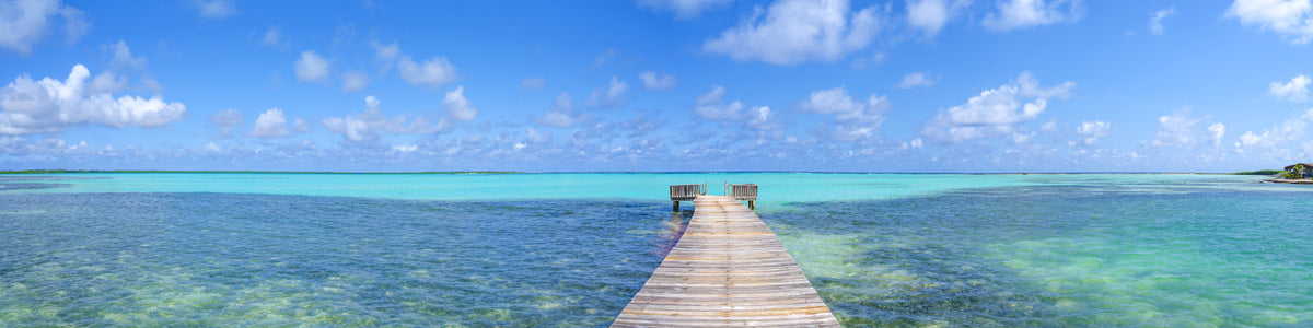 Tranquil Turquoise Pier Wall Mural in your room — zoomed