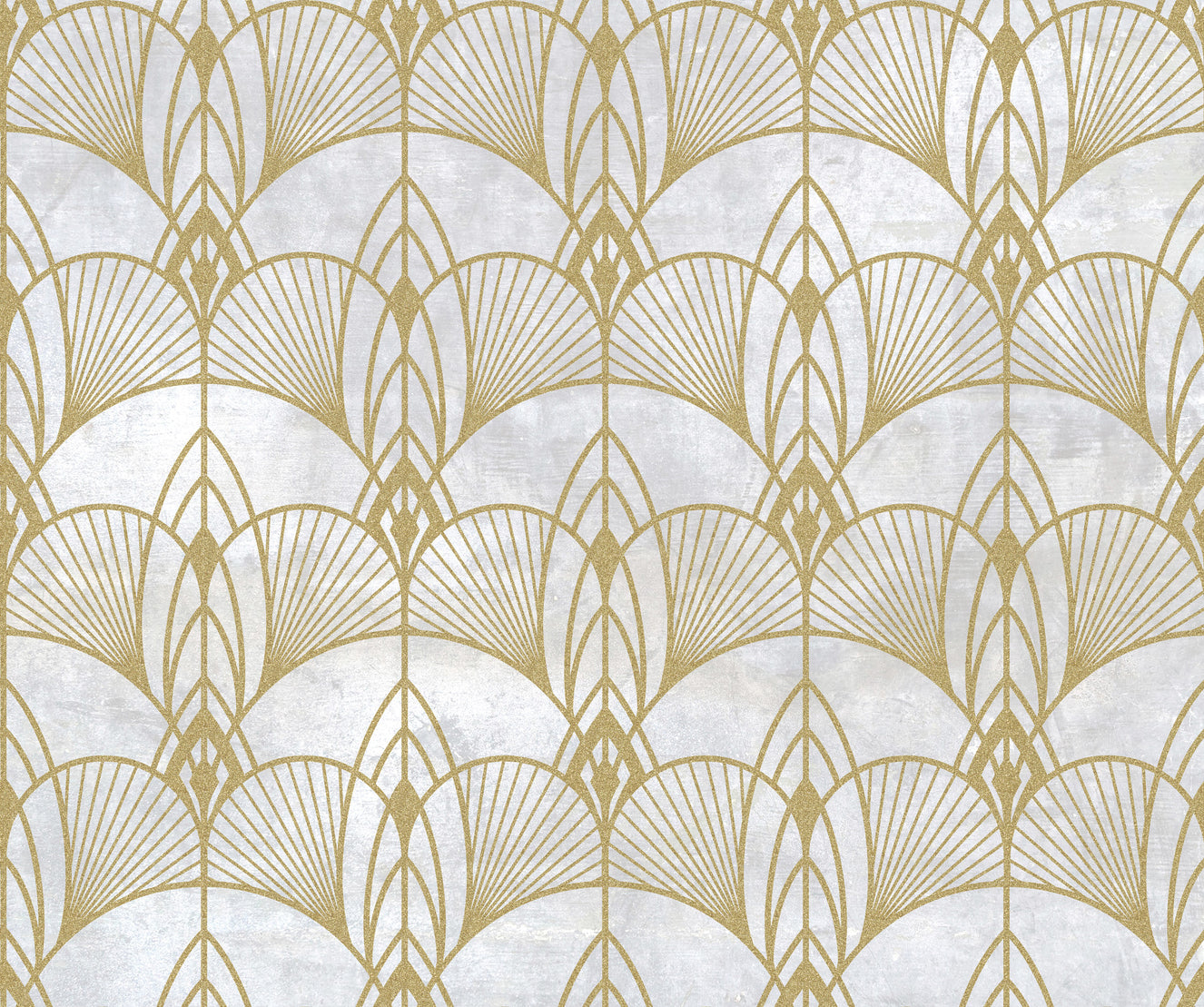 Art Deco White Glamour Wallpaper⁠