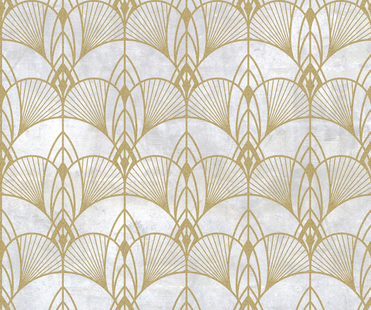 Art Deco White Glamour Wallpaper⁠ in your room